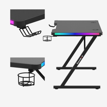 Žaidimų stalas Hero 2.5, RGB Black Žaidimų stalas Hero 2.5, RGB Black