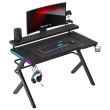 Žaidimų stalas Hero 5.0, RGB Black 120 cm Žaidimų stalas Hero 5.0, RGB Black 120 cm