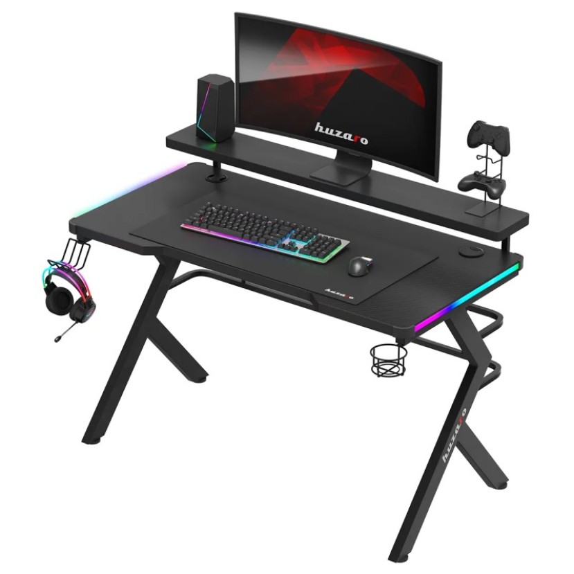 Žaidimų stalas Hero 5.0, RGB Black 120 cm Žaidimų stalas Hero 5.0, RGB Black 120 cm