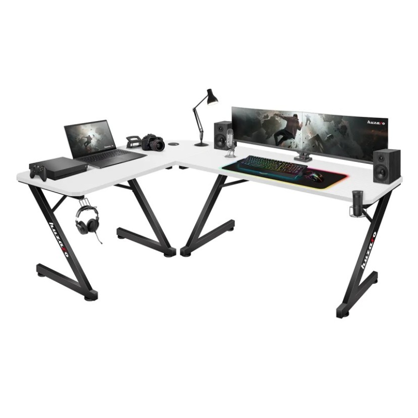 Kampinis žaidimų stalas Hero 7.0, White 154 cm Kampinis žaidimų stalas Hero 7.0, White 154 cm