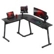 Kampinis žaidimų stalas Hero 6.0, Black Kampinis žaidimų stalas Hero 6.0, Black