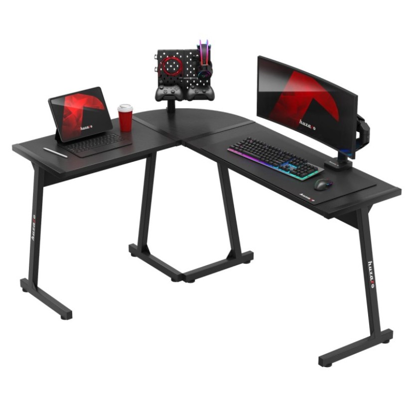 Kampinis žaidimų stalas Hero 6.0, Black Kampinis žaidimų stalas Hero 6.0, Black