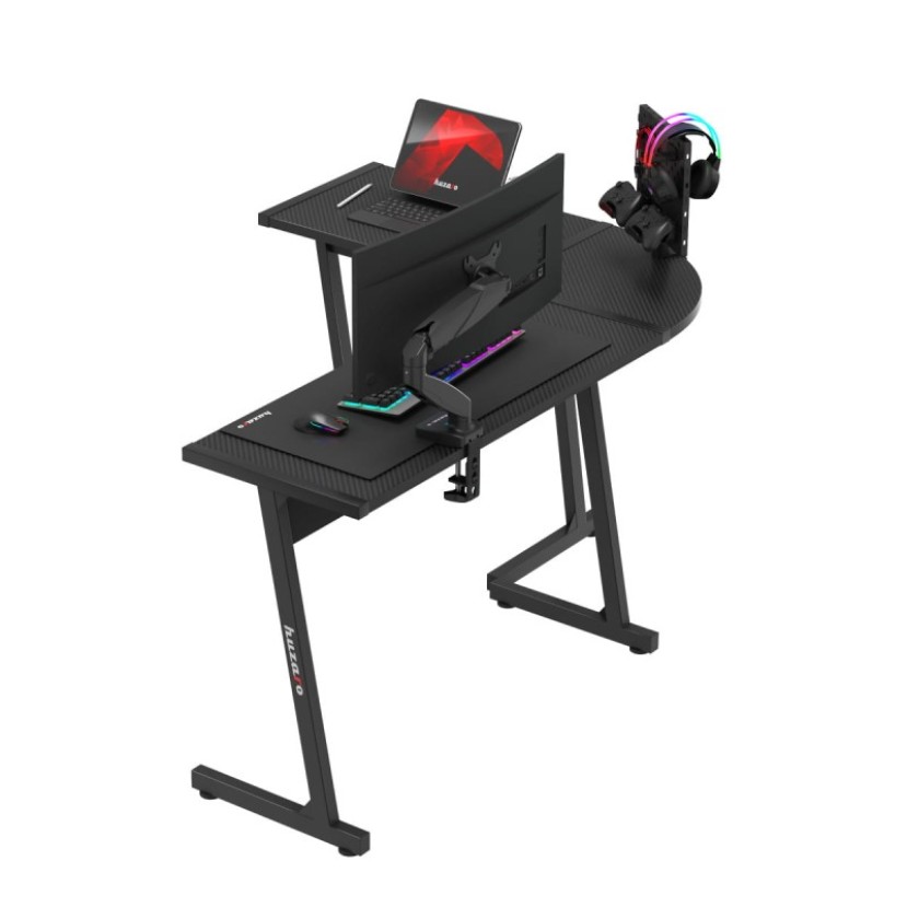 Kampinis žaidimų stalas Hero 6.0, Black Kampinis žaidimų stalas Hero 6.0, Black
