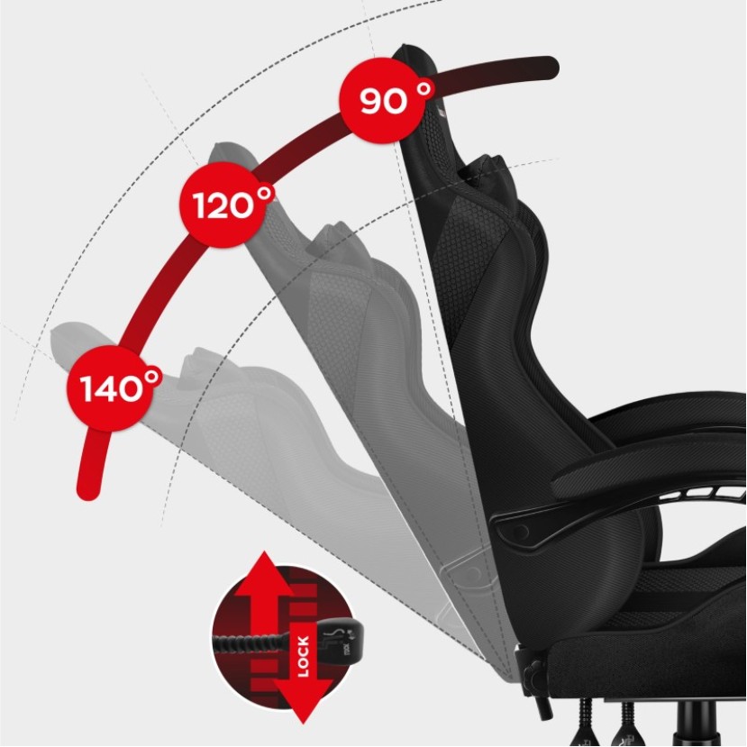 Žaidimų kėdė Force 4.7 Carbon Mesh