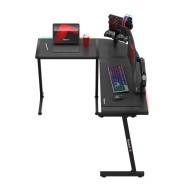 Kampinis žaidimų stalas Hero 6.0 RGB Black 147 cm