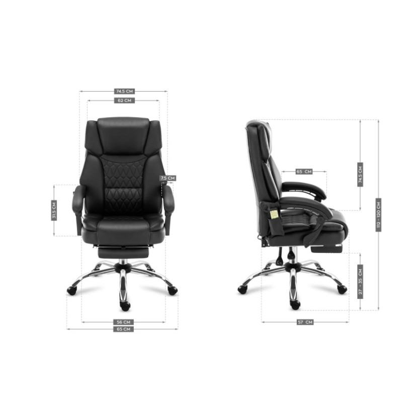 Masažinė biuro kėdė Boss 6.0, Black Masažinė biuro kėdė Boss 6.0, Black