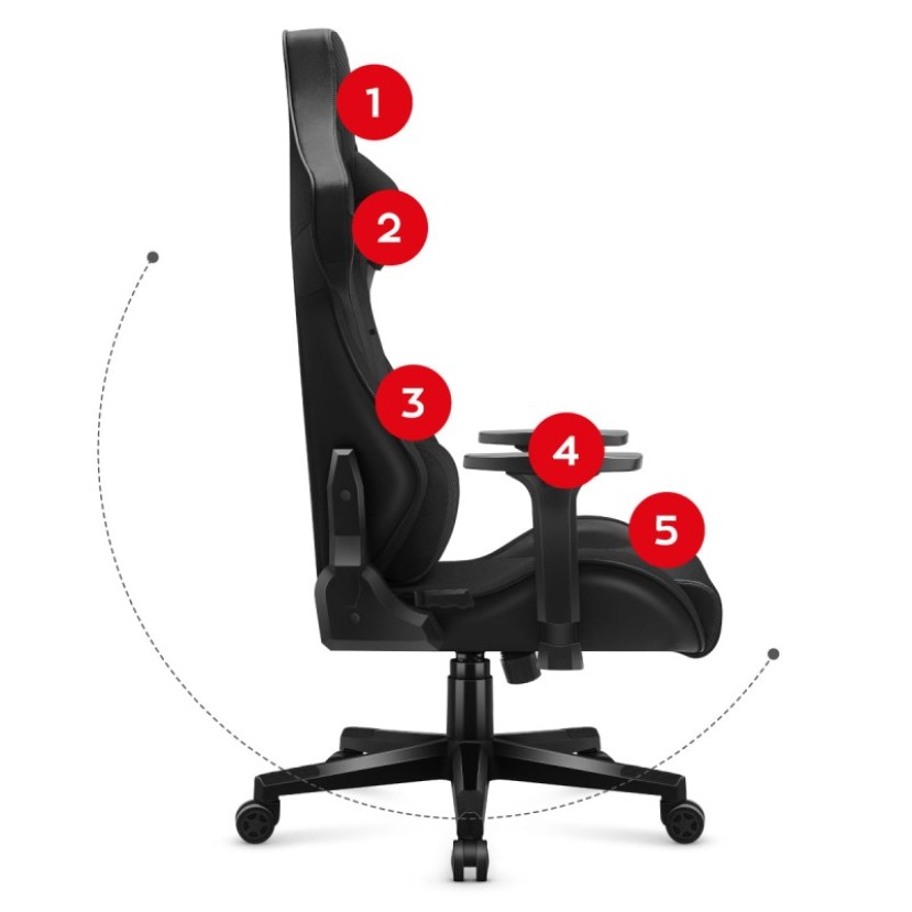 Žaidimų kėdė Force 7.6 Black Žaidimų kėdė Force 7.6 Black