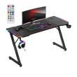 Žaidimų stalas Hero 3.3, RGB Black 140 cm Žaidimų stalas Hero 3.3, RGB Black 140 cm