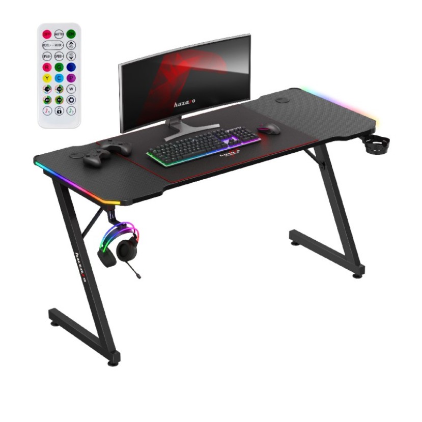 Žaidimų stalas Hero 3.3, RGB Black 140 cm Žaidimų stalas Hero 3.3, RGB Black 140 cm