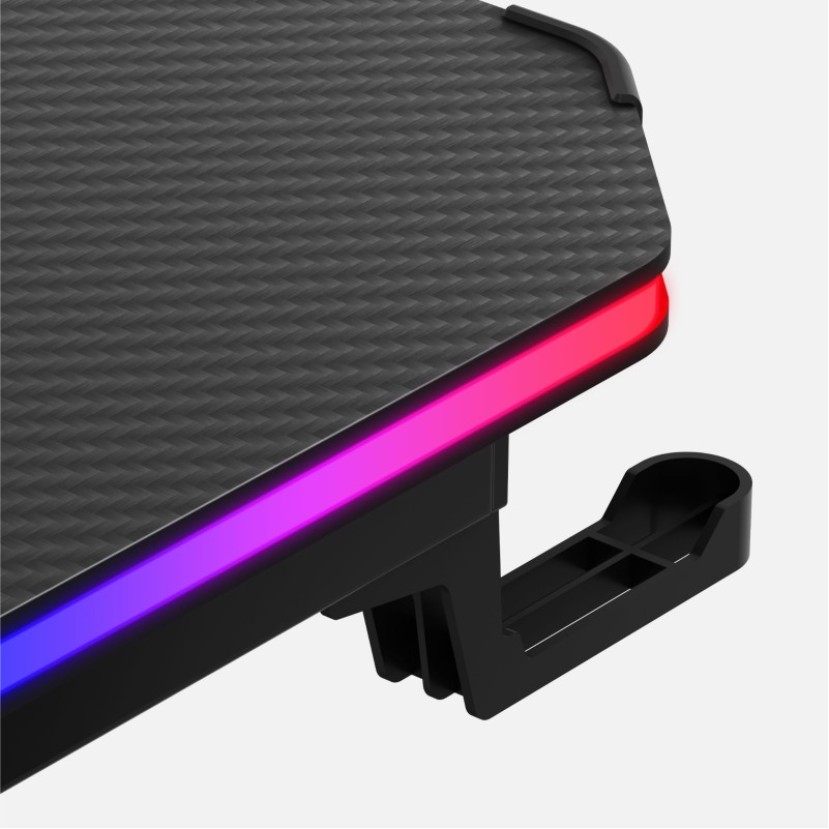 Žaidimų stalas Hero 3.3, RGB Black 140 cm Žaidimų stalas Hero 3.3, RGB Black 140 cm