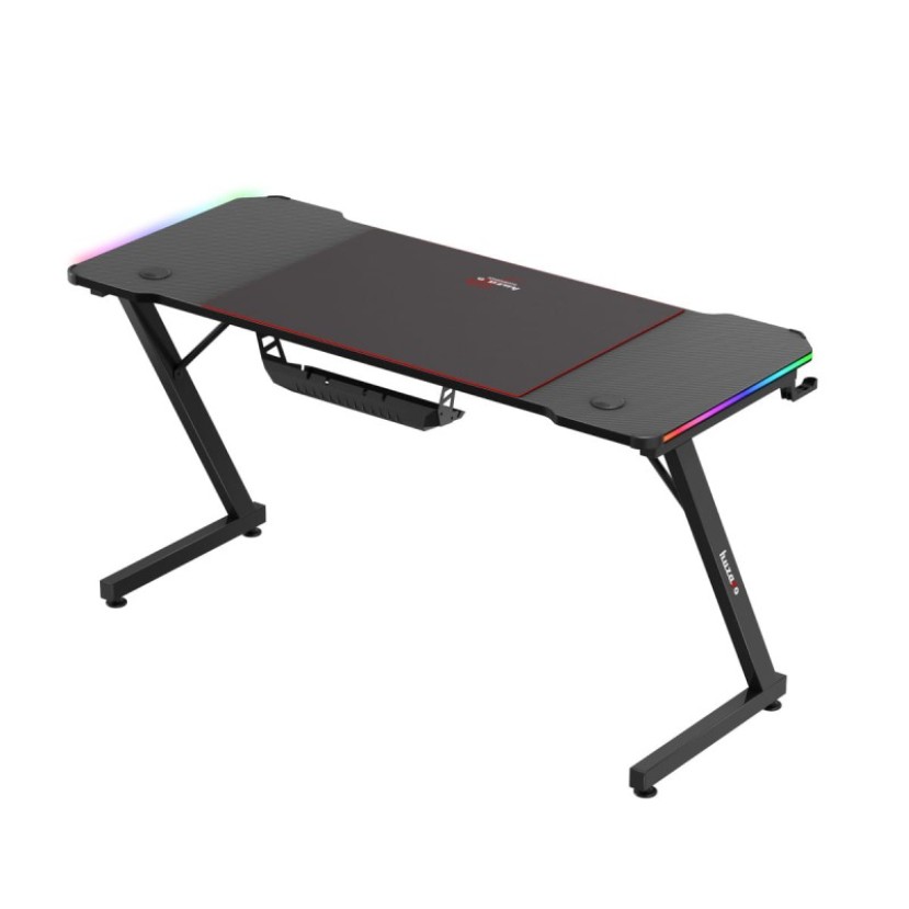 Žaidimų stalas Hero 3.3, RGB Black 140 cm Žaidimų stalas Hero 3.3, RGB Black 140 cm