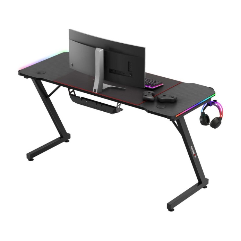 Žaidimų stalas Hero 3.3, RGB Black 140 cm Žaidimų stalas Hero 3.3, RGB Black 140 cm