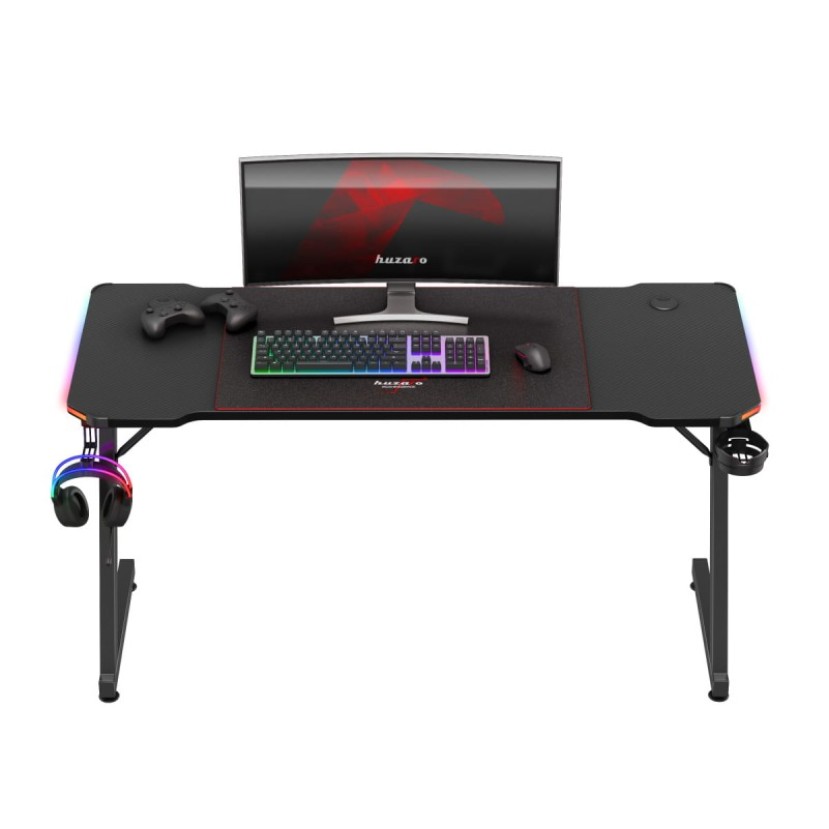 Žaidimų stalas Hero 3.3, RGB Black 140 cm Žaidimų stalas Hero 3.3, RGB Black 140 cm