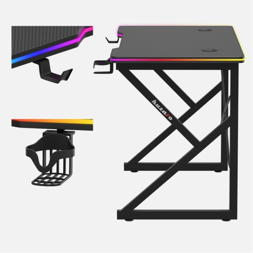 Žaidimų stalas Hero 1.7, RGB Black