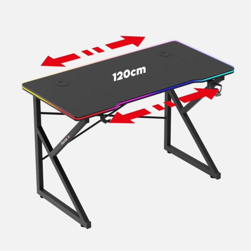 Žaidimų stalas Hero 1.7, RGB Black
