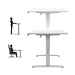 Elektrinis rašomasis stalas Leader 7.6 White 160 cm Elektrinis rašomasis stalas Leader 7.6 White 160 cm