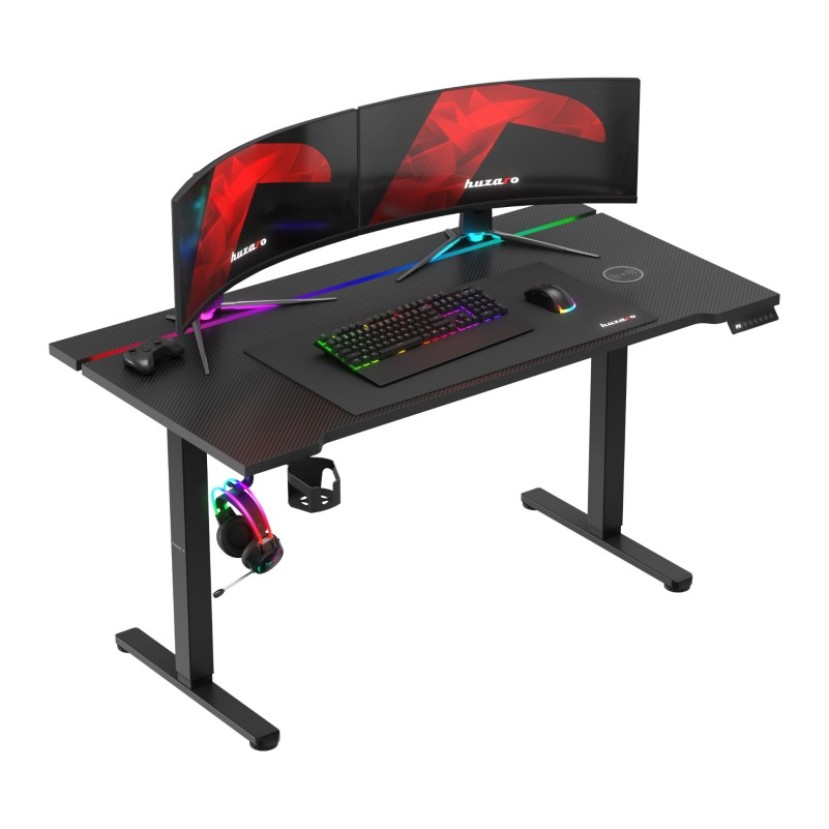 Elektrinis žaidimų stalas Hero 8.7 RGB Black 140 cm Elektrinis žaidimų stalas Hero 8.7 RGB Black 140 cm