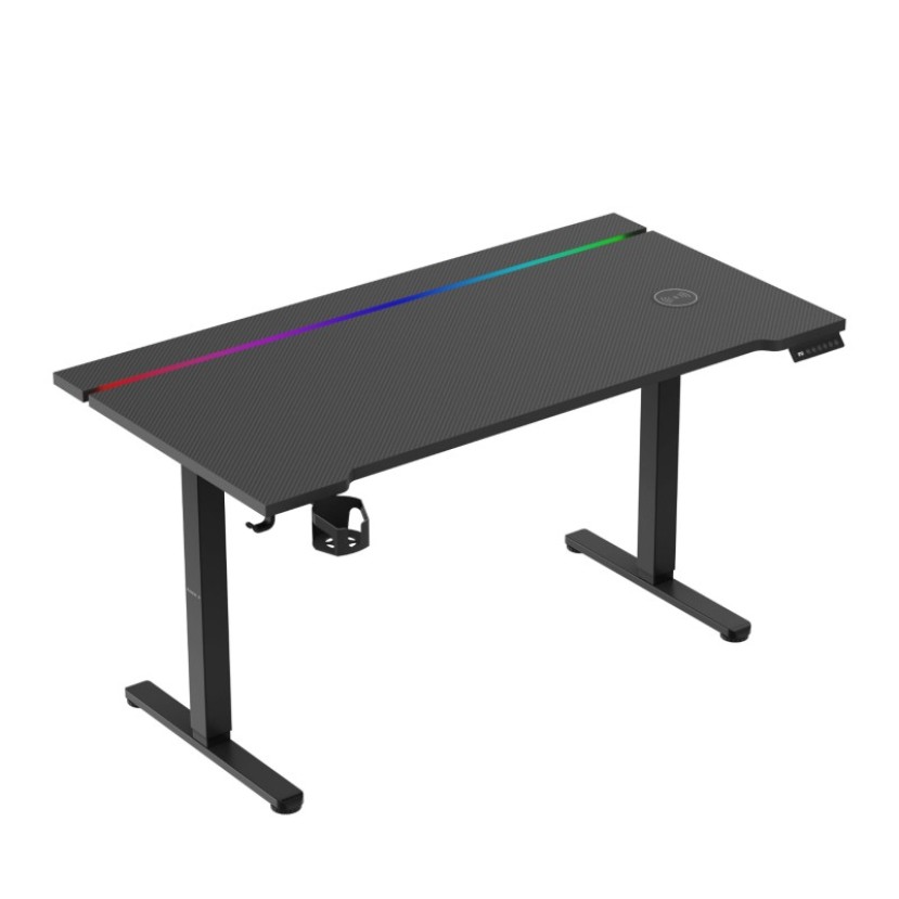 Elektrinis žaidimų stalas Hero 8.7 RGB Black 140 cm Elektrinis žaidimų stalas Hero 8.7 RGB Black 140 cm