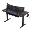 Elektrinis žaidimų stalas Hero 8.7 RGB Black 140 cm Elektrinis žaidimų stalas Hero 8.7 RGB Black 140 cm