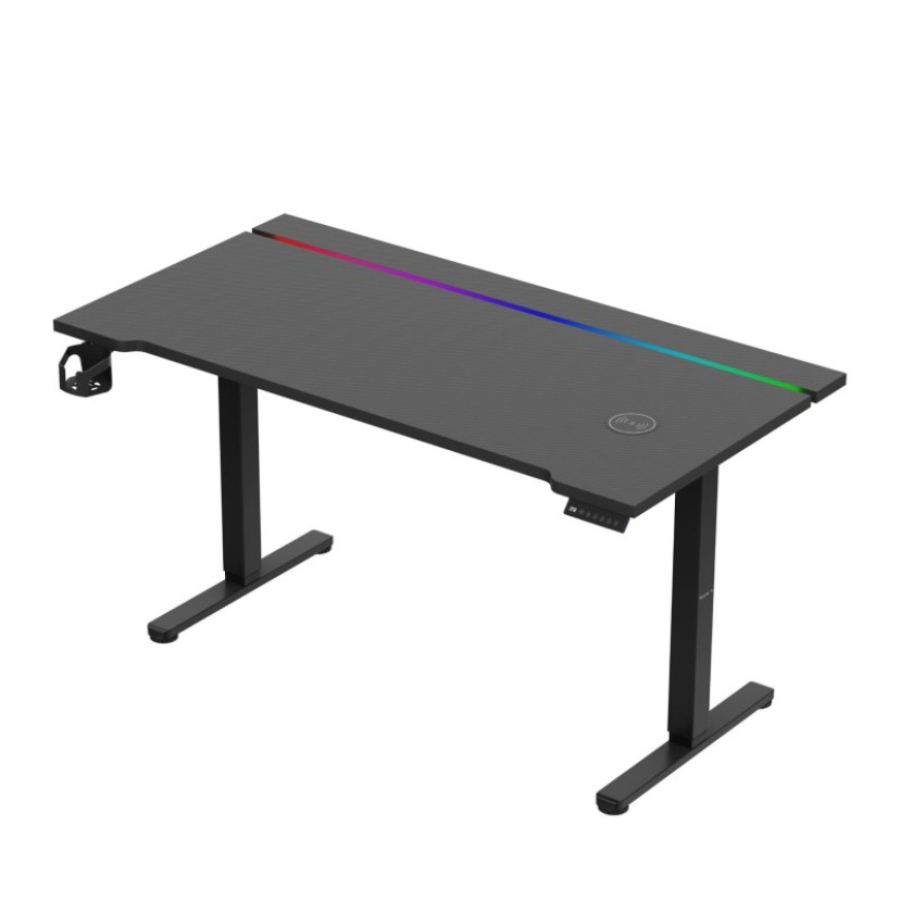 Elektrinis žaidimų stalas Hero 8.7 RGB Black 140 cm Elektrinis žaidimų stalas Hero 8.7 RGB Black 140 cm