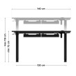 Elektrinis žaidimų stalas Hero 8.7 RGB Black 140 cm Elektrinis žaidimų stalas Hero 8.7 RGB Black 140 cm