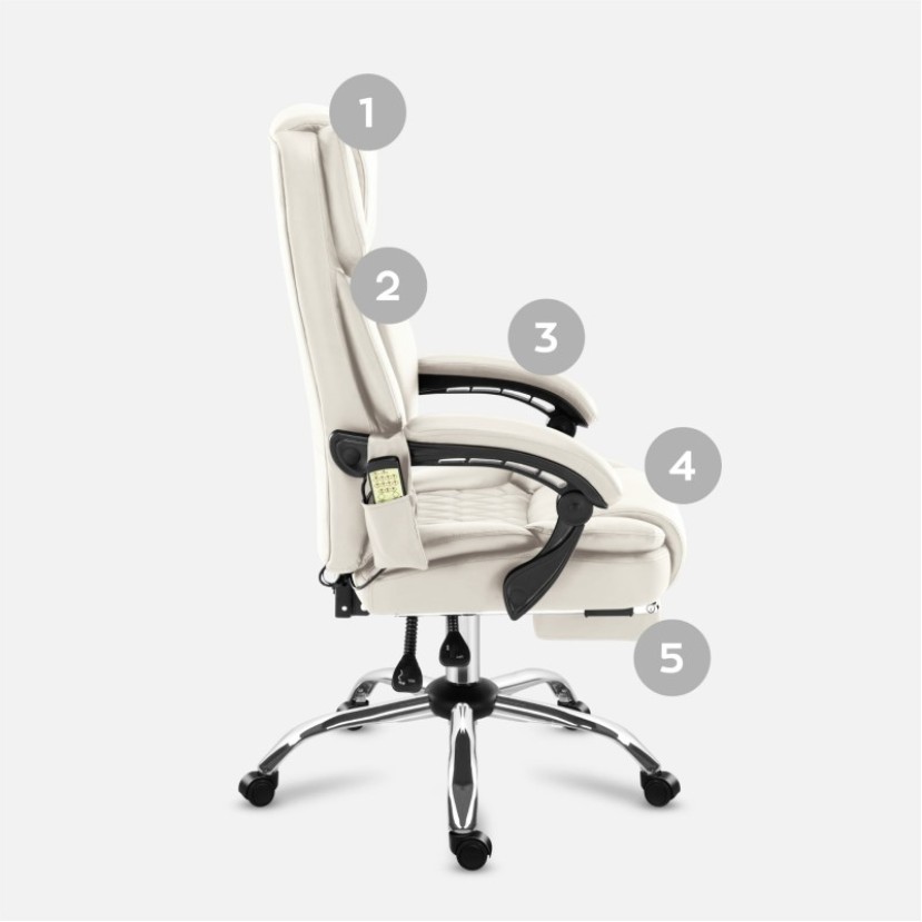 Masažinė biuro kėdė Boss 6.0, Beige Masažinė biuro kėdė Boss 6.0, Beige