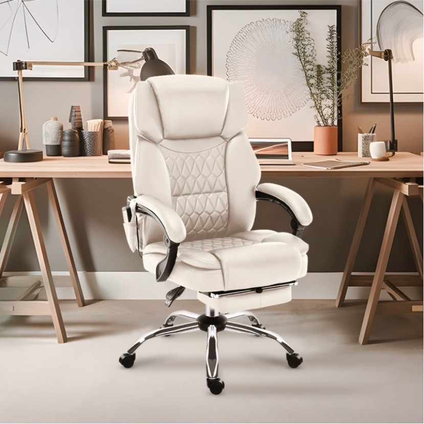 Masažinė biuro kėdė Boss 6.0, Beige Masažinė biuro kėdė Boss 6.0, Beige