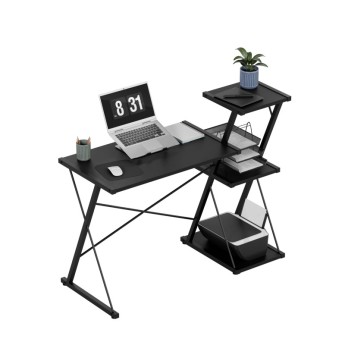Stalas su lentynomis Leader 3.5, Black 116 cm