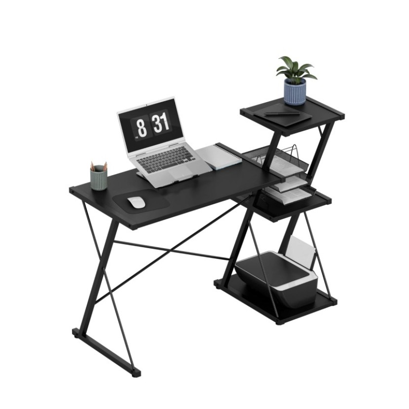 Stalas su lentynomis Leader 3.5, Black 116 cm
