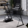 Stalas su lentynomis Leader 3.5, Black 116 cm