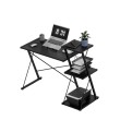 Stalas su lentynomis Leader 3.5, Black 116 cm