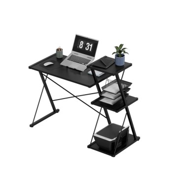 Stalas su lentynomis Leader 3.5, Black 116 cm Stalas su lentynomis Leader 3.5, Black 116 cm