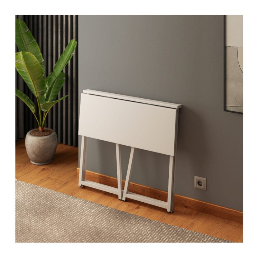 Sulankstomas rašomasis stalas Leader 1.5 White 80 cm Sulankstomas rašomasis stalas Leader 1.5 White 80 cm