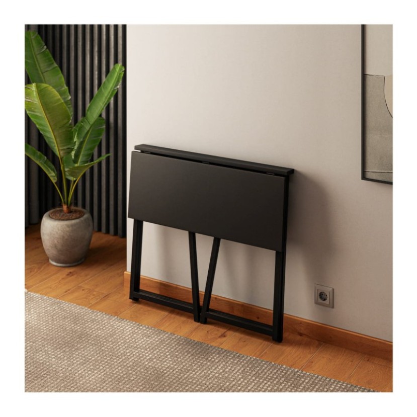 Sulankstomas rašomasis stalas Leader 1.5 Black 80 cm Sulankstomas rašomasis stalas Leader 1.5 Black 80 cm