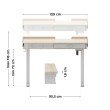 Elektrinis rašomasis stalas Leader 8.0 White 120 cm Elektrinis rašomasis stalas Leader 8.0 White 120 cm