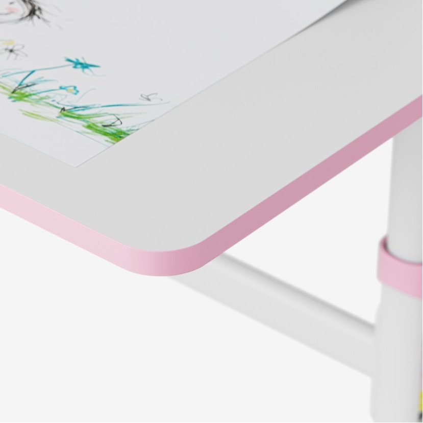 Studija 3.7 Rožinis 90 cm reguliuojamas vaikiškas rašomasis stalas Studija 3.7 Rožinis 90 cm reguliuojamas vaikiškas rašomasis stalas