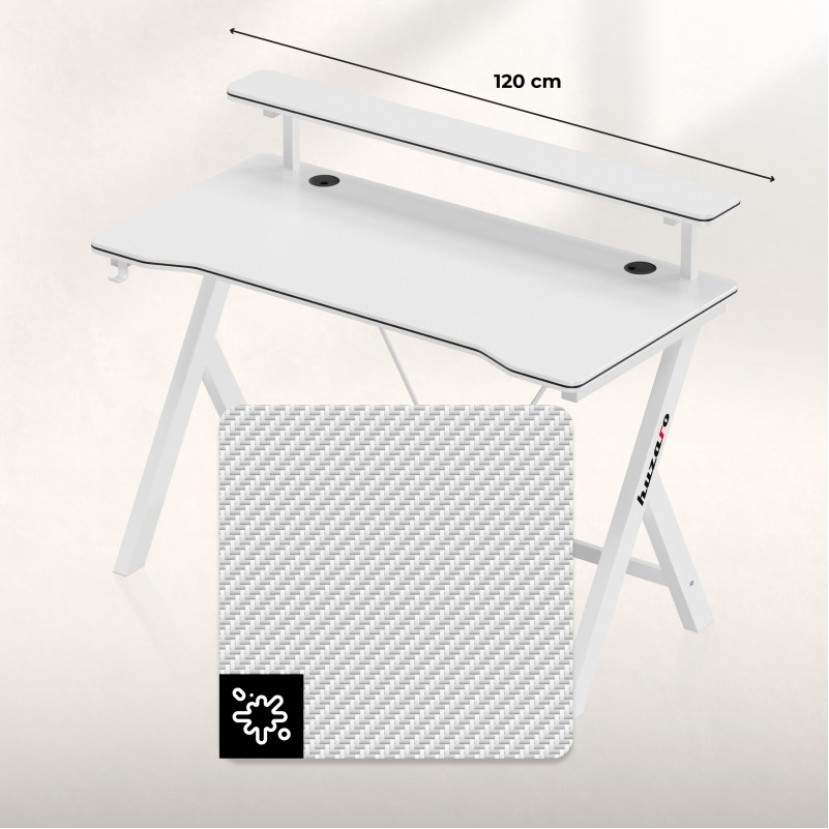 Žaidimų stalas Hero 1.9 White 120 cm Žaidimų stalas Hero 1.9 White 120 cm