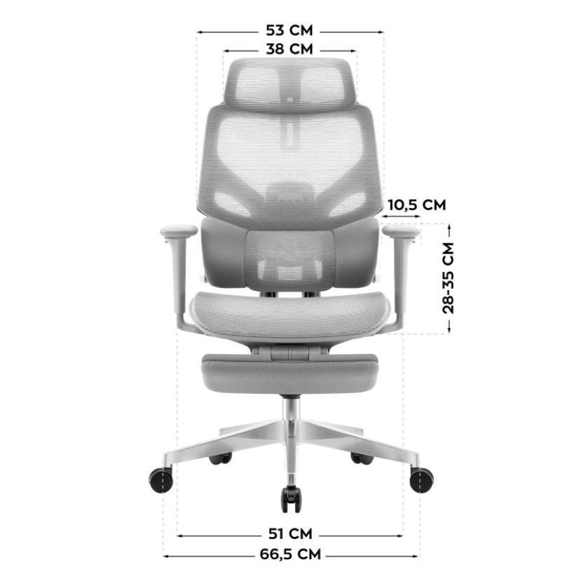 Ergonominė kėdė Expert 8.7 Grey Mesh Ergonominė kėdė Expert 8.7 Grey Mesh