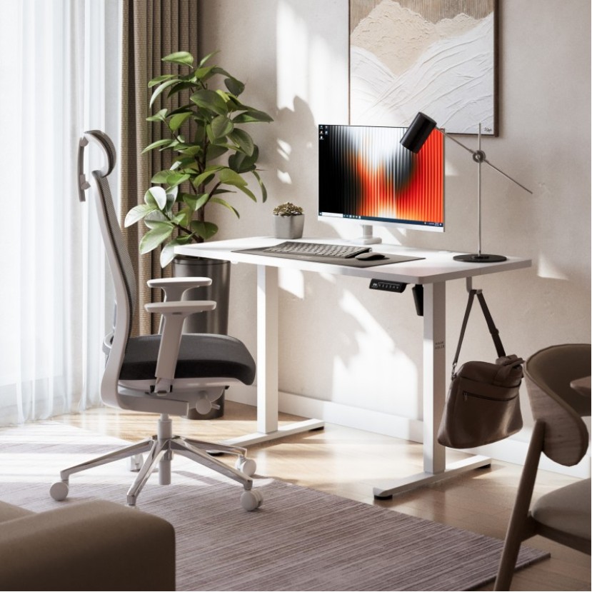 Elektrinis stalas Leader 6.9 White 120 cm Elektrinis stalas Leader 6.9 White 120 cm