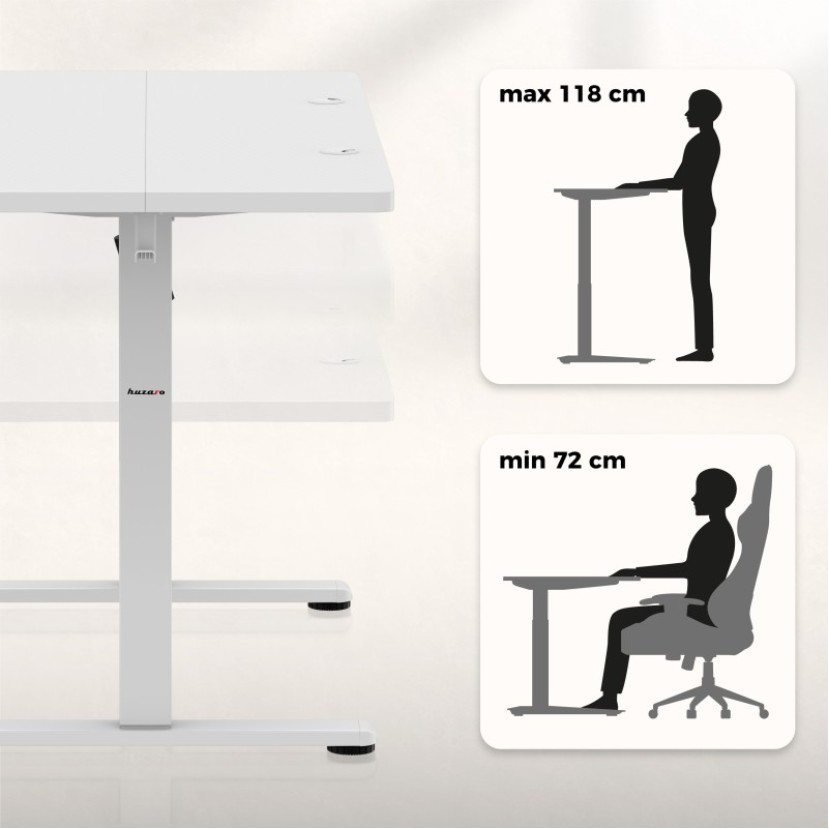 Elektrinis žaidimų stalas Hero 8.1 White Elektrinis žaidimų stalas Hero 8.1 White