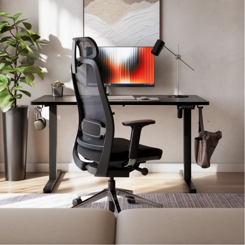 Elektrinis rašomasis stalas Leader 7.3, Black Elektrinis rašomasis stalas Leader 7.3, Black