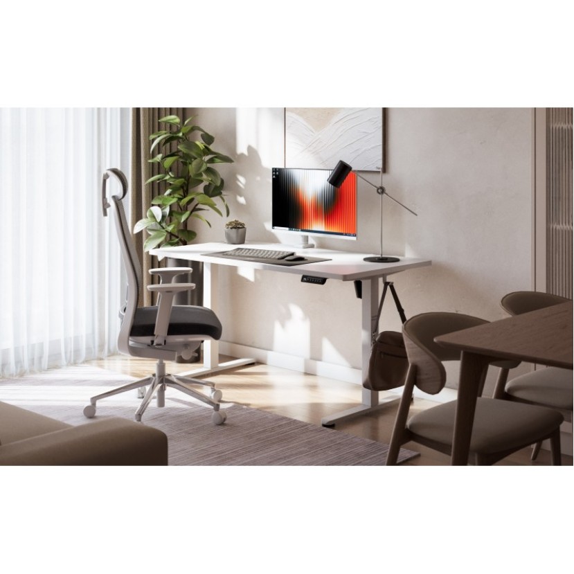 Elektrinis stalas Leader 7.3 White 140 cm Elektrinis stalas Leader 7.3 White 140 cm