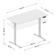 Elektrinis stalas Leader 7.3 White 140 cm Elektrinis stalas Leader 7.3 White 140 cm