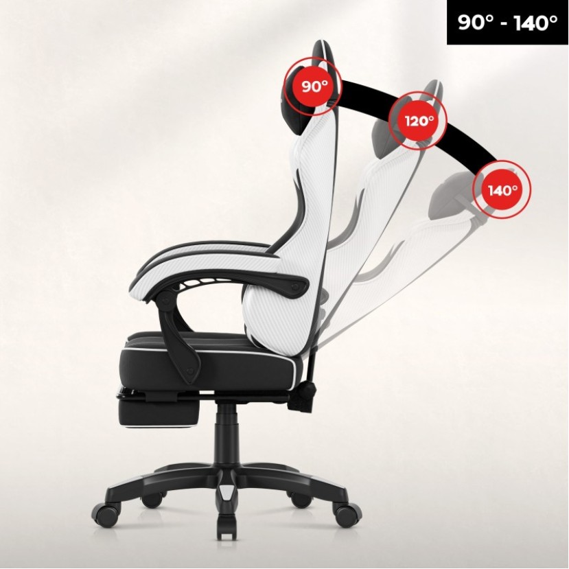 Žaidimų kėdė Force 3.7 White Carbon Žaidimų kėdė Force 3.7 White Carbon