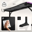 Hero 4.6 RGB Black 160 cm žaidimų stalas Hero 4.6 RGB Black 160 cm žaidimų stalas