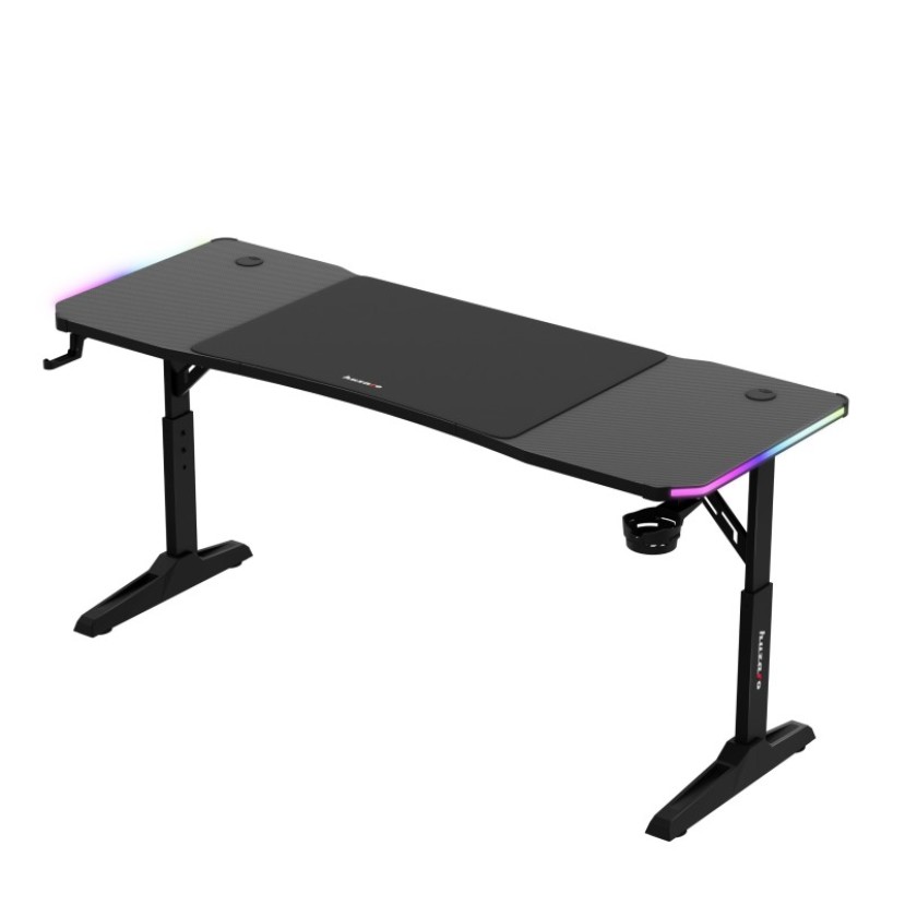 Hero 4.6 RGB Black 160 cm žaidimų stalas Hero 4.6 RGB Black 160 cm žaidimų stalas