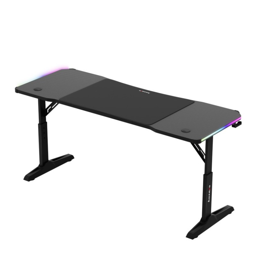 Hero 4.6 RGB Black 160 cm žaidimų stalas Hero 4.6 RGB Black 160 cm žaidimų stalas