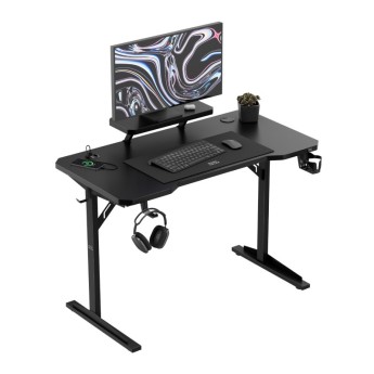 Kompiuterinis stalas su lentyna Leader 5.1, Black 115 cm