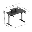 Kompiuterinis stalas su lentyna Leader 5.1, Black 115 cm