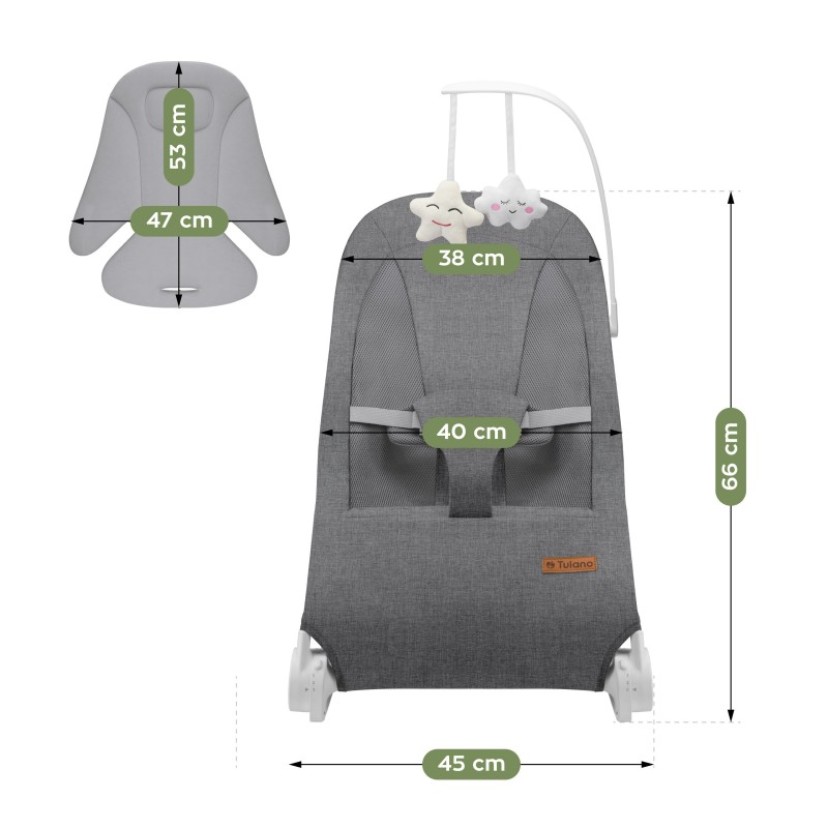 Moon 50 supamoji kėdė Grey Moon 50 supamoji kėdė Grey